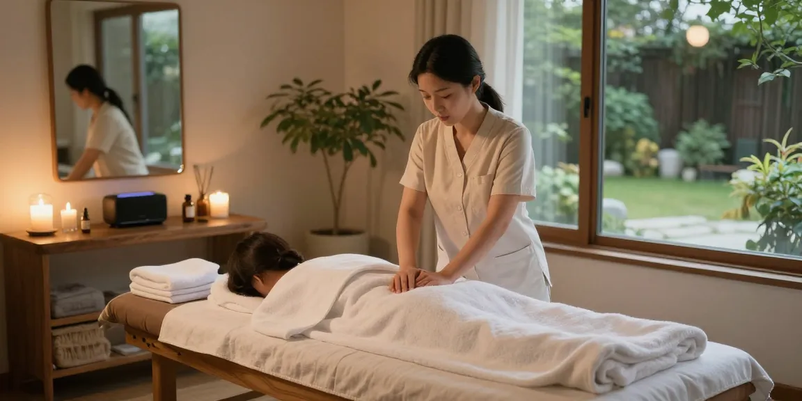 Inviting home spa scene for 은평구출장마사지 preparation with calming elements.