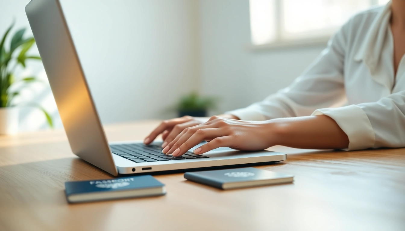 Apply for uk eta online application effortlessly with a focused professional at work.