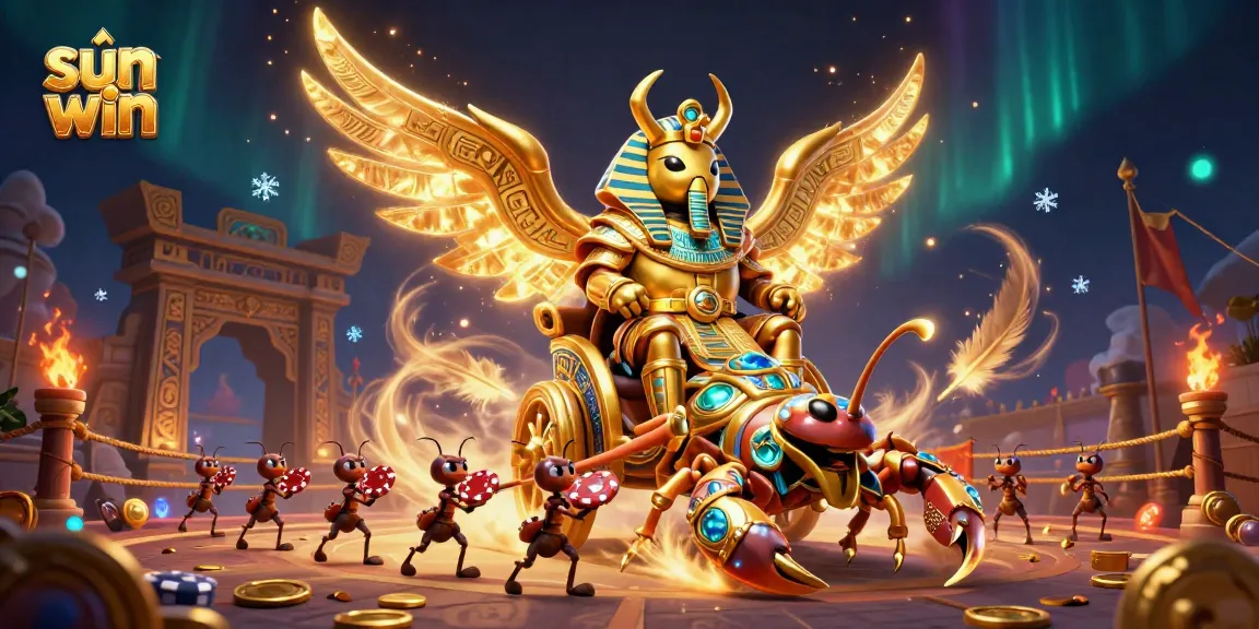 Experience thrilling betting action at sun win with vibrant characters from a dynamic casino scene.